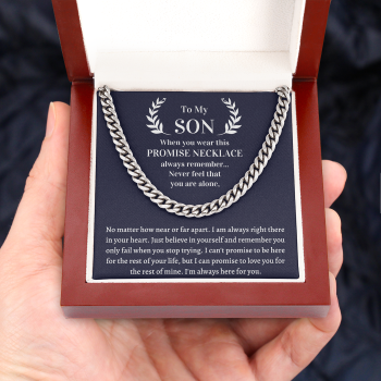 Gift Cuban Necklace for Son -Gift Cuban Necklace for Son - The proudest moment for me is telling others you are my son