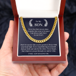 Gift Cuban Necklace for Son - I will always love you.