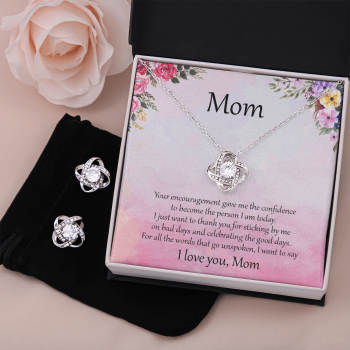 Gift for Mom Necklace Earring Set Birthday Mother's Day Special Occasion