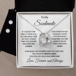 To My Soulmate One Wish Forever Love Heart Pendant Necklace and Earring Set