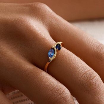 Personalized Birthstone Ring, Statement Ring with Birthstone, Minimalist Ring, Grandma Gift, Birthday Gift for Mom, Christmas Gift for Her