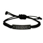 Artist Rope Bracelet Funny Quote Gifts for Men from Friends with Inspirational Black Rope Bracelet Adjustable Length