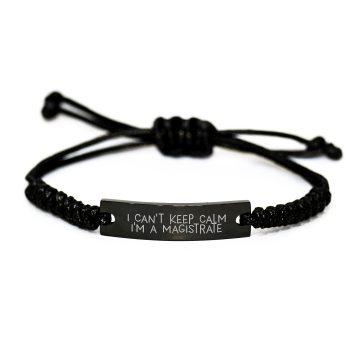 Magistrate Rope Bracelet Funny Quote I'm A Magistrate Gifts from Friends for Men - Christmas Unique Presents, Custom Rope Bracelet for Magistrates, Funny Magistrate Engraved Rope Bracelet