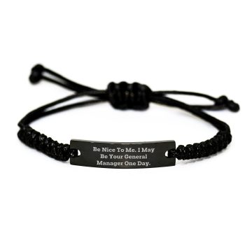 Funny General Manager Rope Bracelet Gifts for Men from Coworkers, Christmas Unique Presents for Him, Funny Quote Rope Bracelet for General Manager, General Manager Gifts, Funny Rope Bracelet for Men