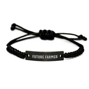 Funny Future Farmer Rope Bracelet Gifts from Friends to Farmer, Christmas Unique Gifts, Adjustable Rope Bracelet